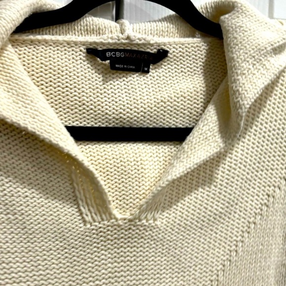 BCBGMaxAzria Crossover Hoodie Sweater top size M - Picture 3 of 5